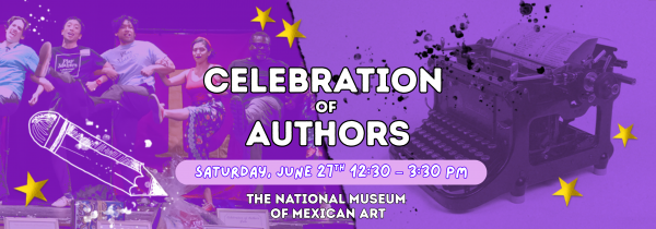 A banner that reads, Celebration of Authors. Saturday June 27.